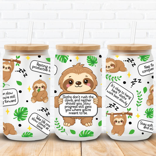 Emotional Support Sloth | UV DTF Wrap