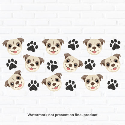 english bull dog uvdtf can wrap for dog lovers on libbey glass cans