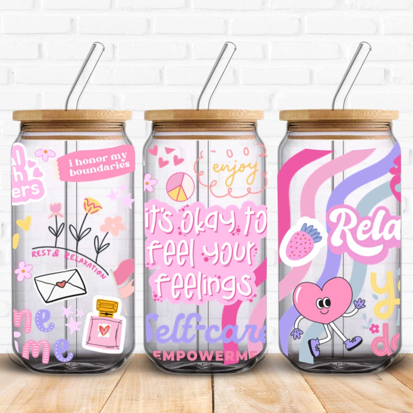 mental health feel your feelings tumbler wraps