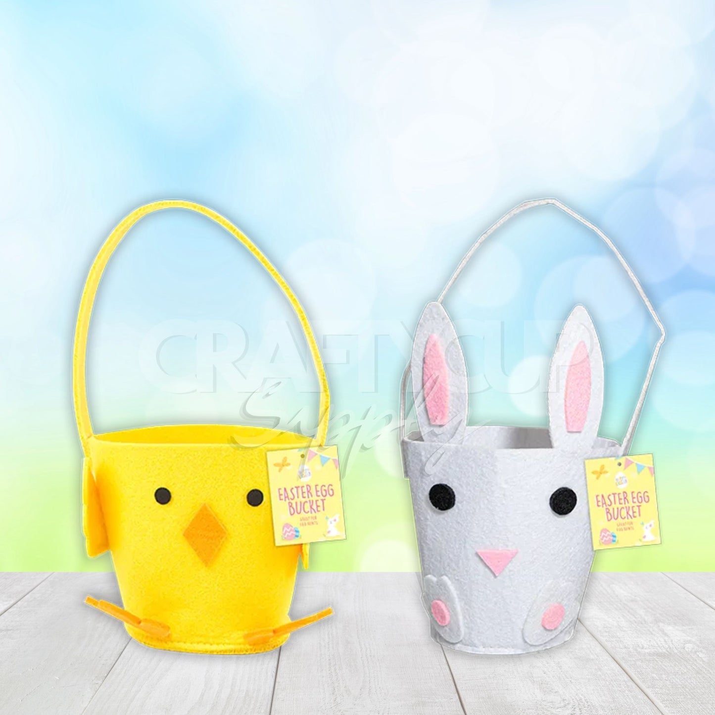 easter felt bucket basket for egg hunts