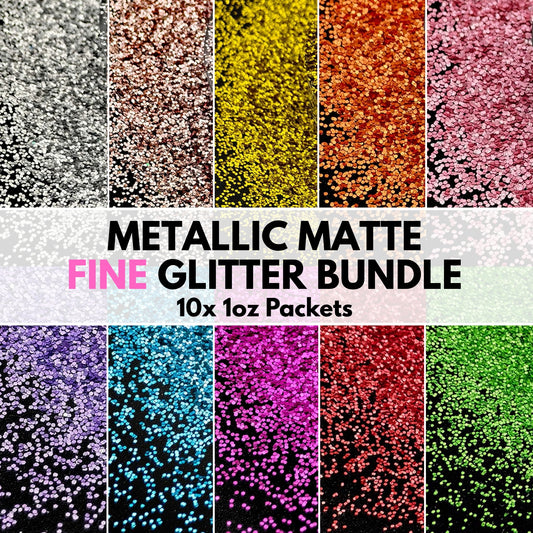 Metallic Matte Fine Glitter Bundle (10x 1oz)
