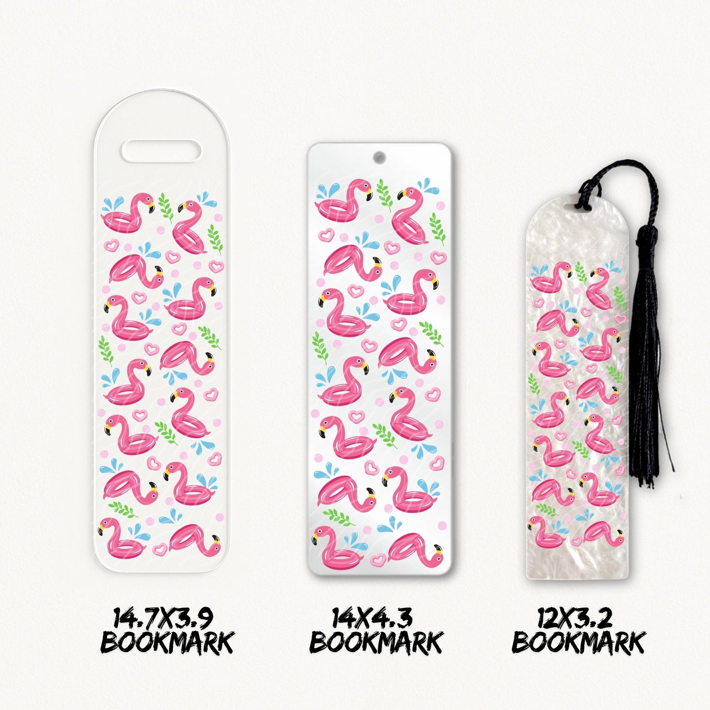 Flamingo Pool Party | Bookmark UV DTF