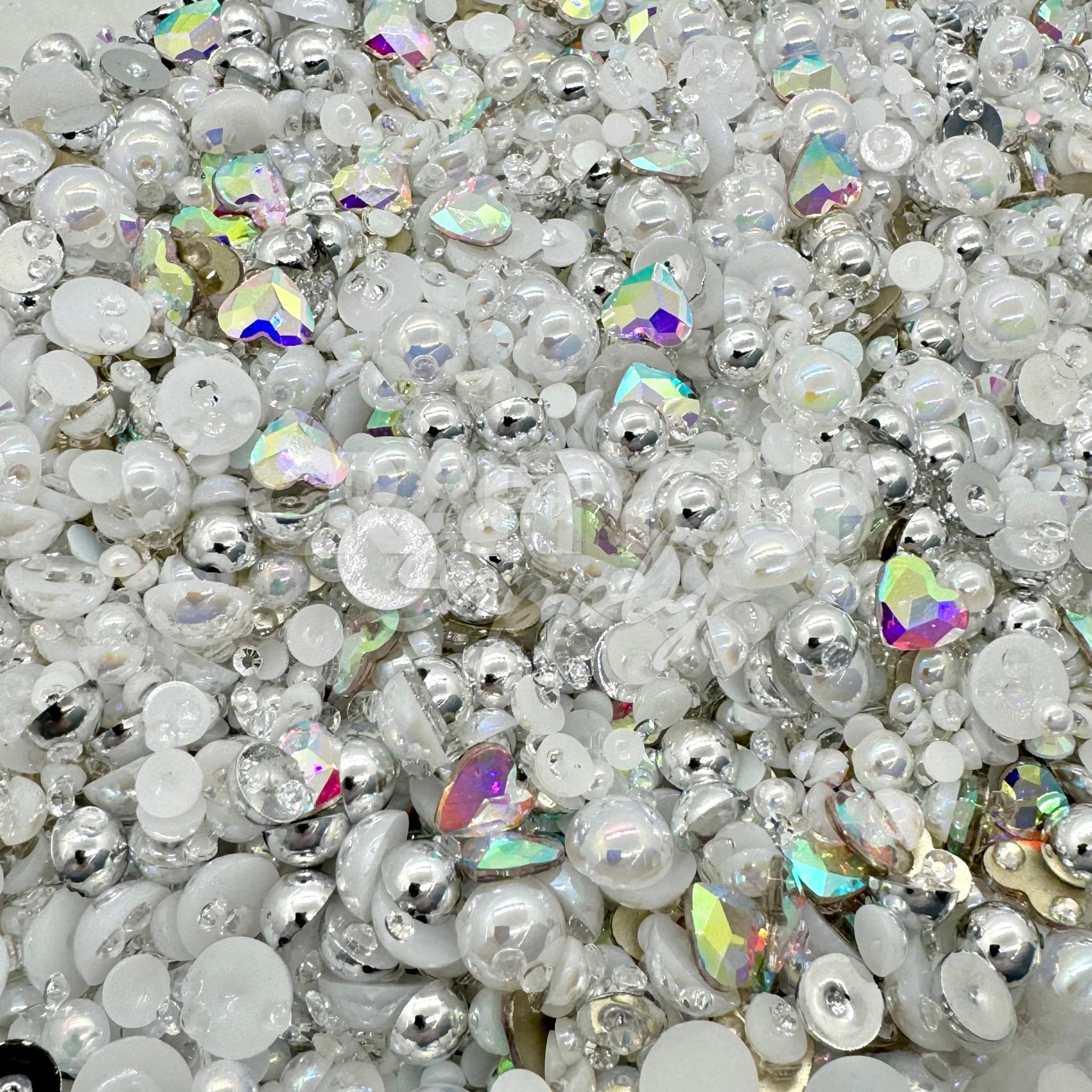 white rhinestone mixes