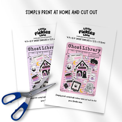 Ghost Library Kindle Insert | Digital Download