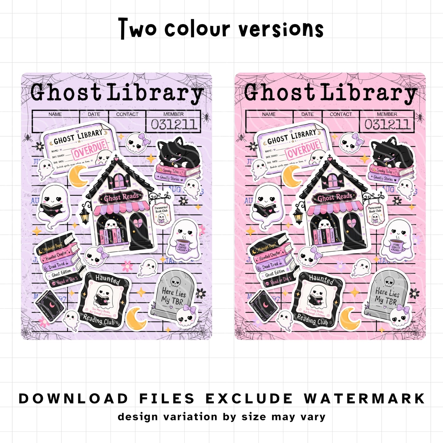 Ghost Library Kindle Insert | Digital Download