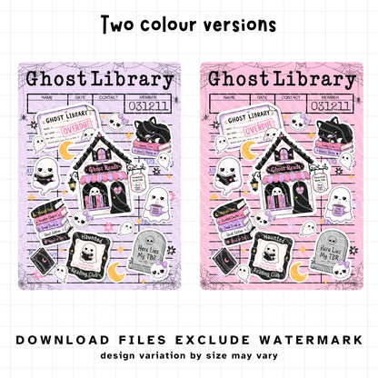 Ghost Library Kindle Insert | Digital Download