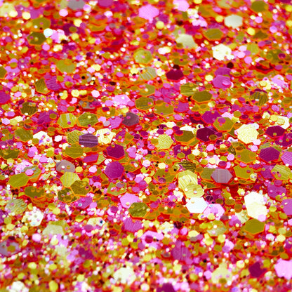 colourful glitter mixes