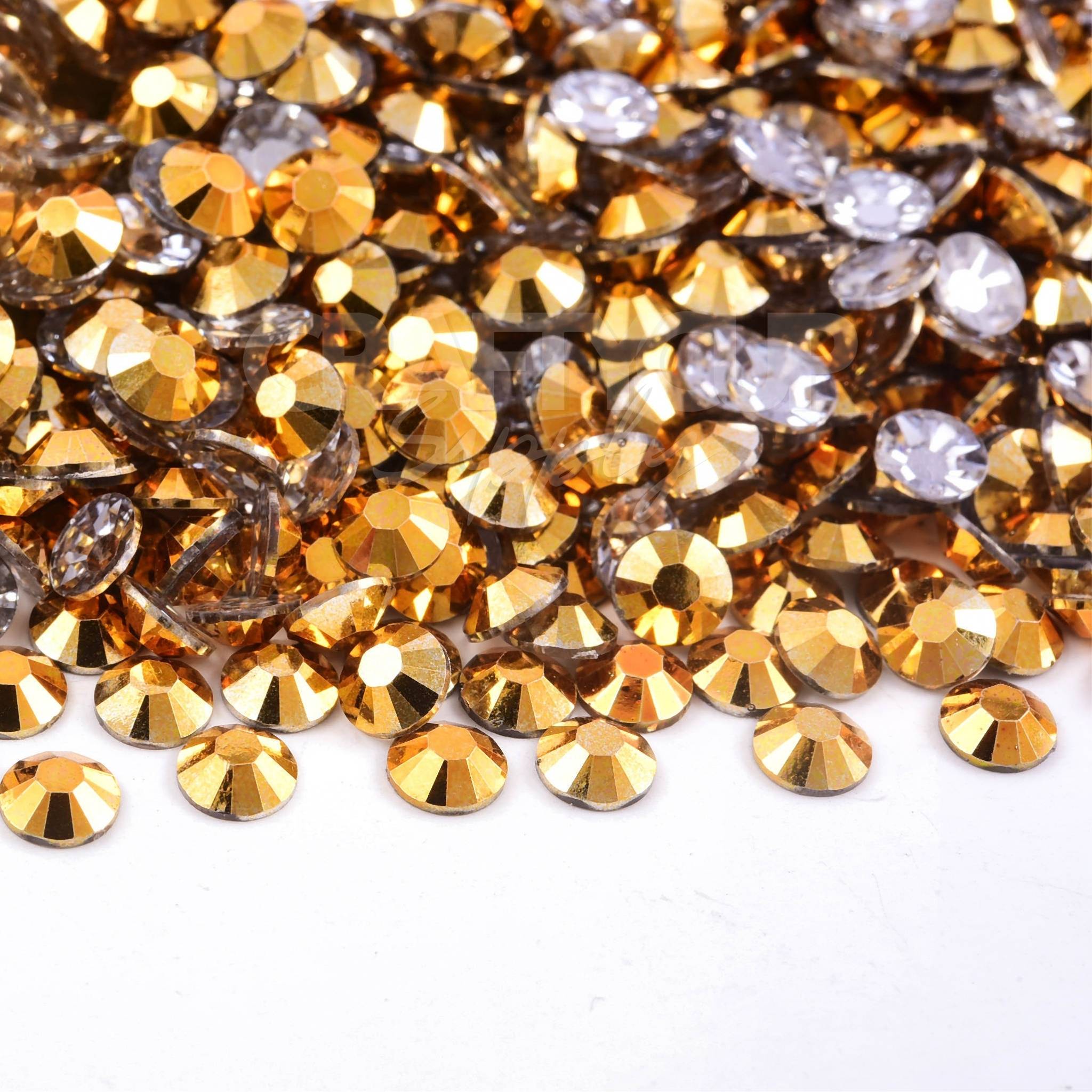 gold rhinestones for crafting