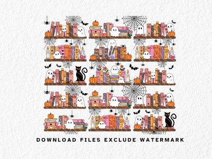 Halloween Bookshelf | Digital Download