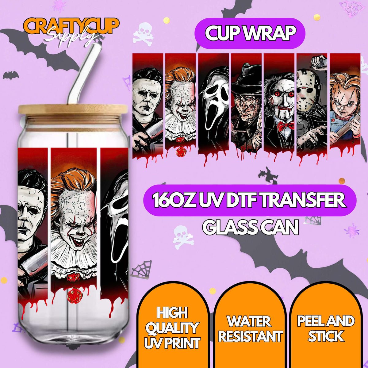 Halloween Villains | UV DTF Wrap