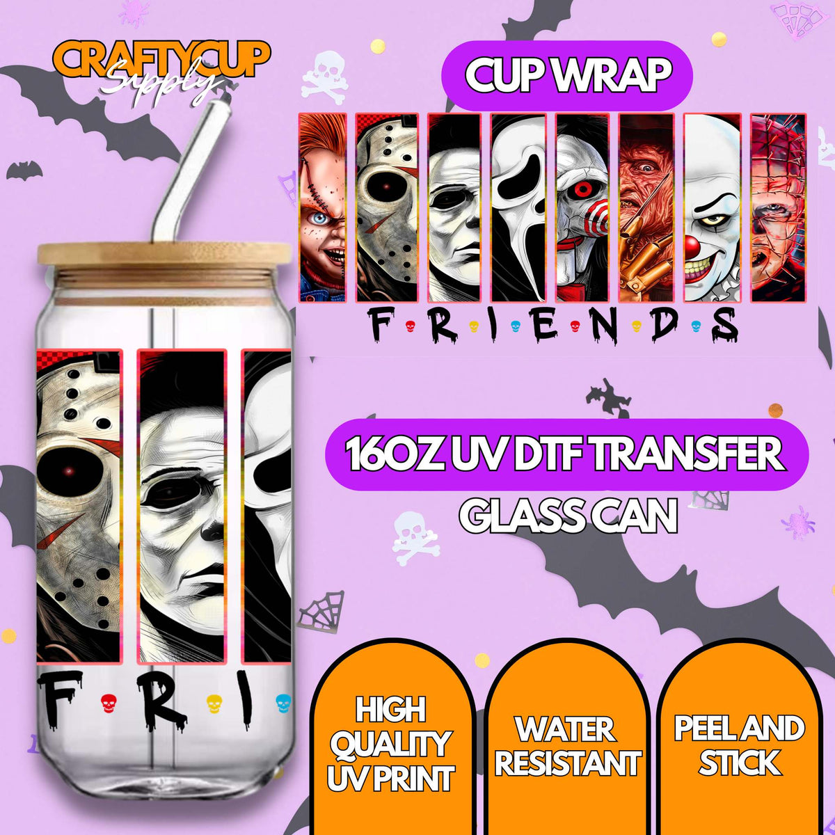 Horror Friends | UV DTF Wrap