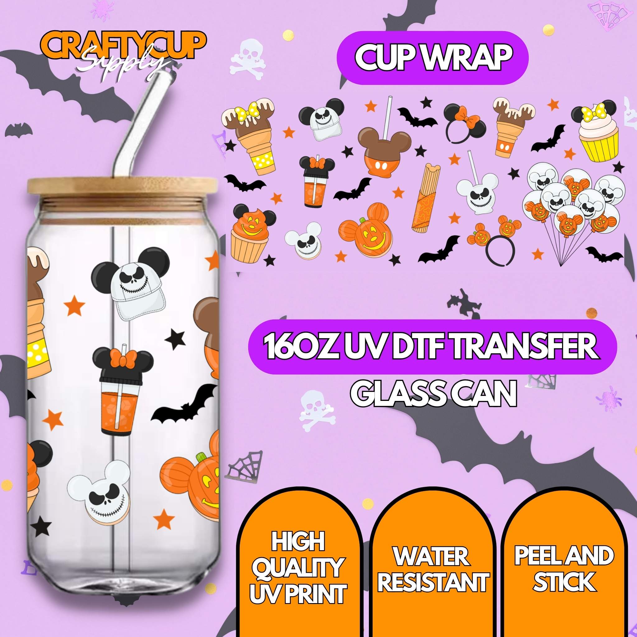 disney halloween dtf prints