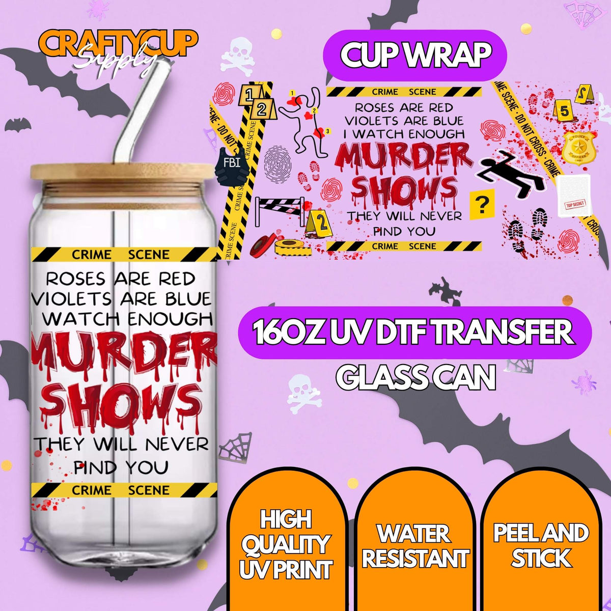 Murder Shows | UV DTF Wrap