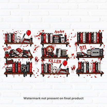 Horror Library | UV DTF Wrap