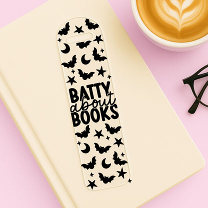 Batty About Books | Bookmark UV DTF