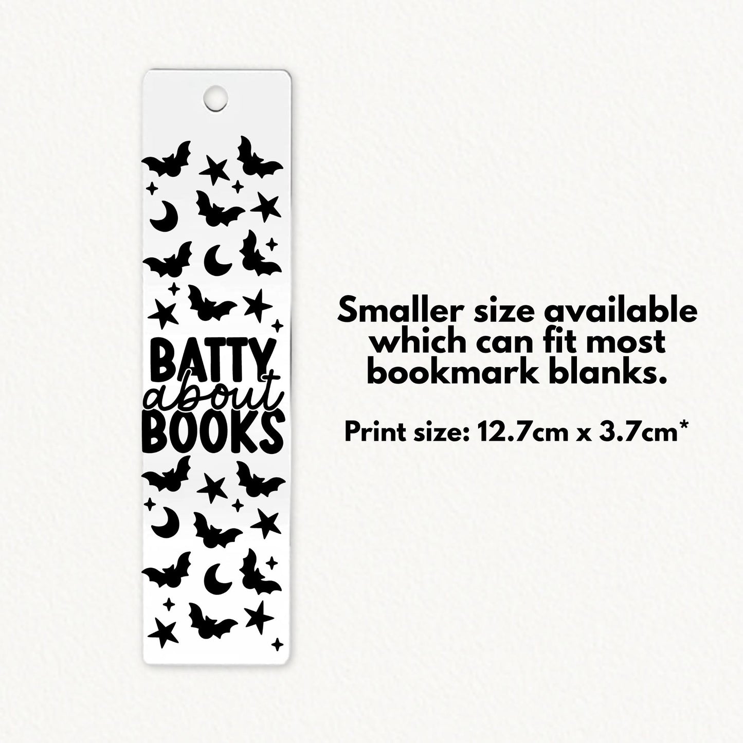 Batty About Books | Bookmark UV DTF