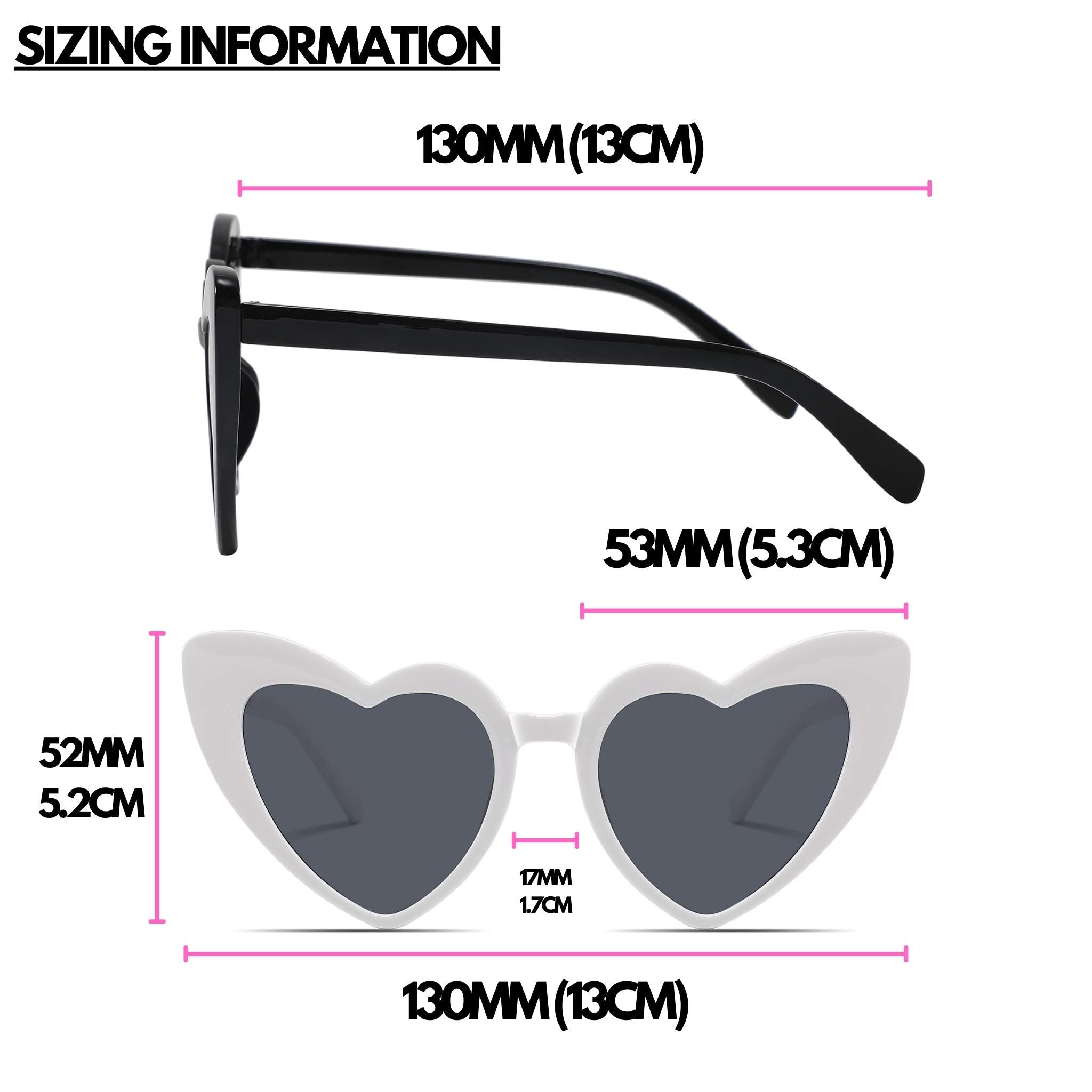 Heart Shaped Sunglasses with UVA & UVB Protection (Kids)