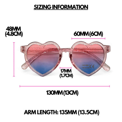 Heart Shaped Sunglasses with UVA & UVB Protection (Kids)