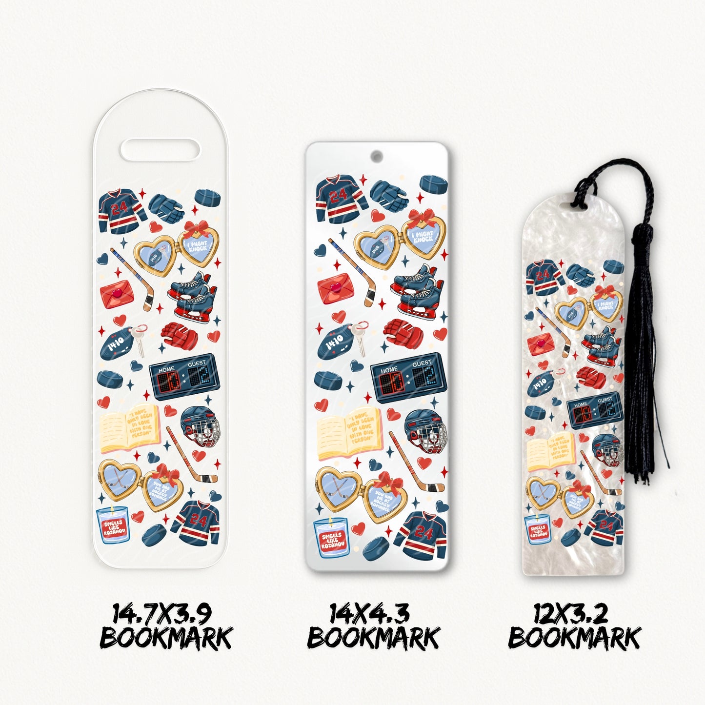 Hockey Romance | Bookmark UV DTF