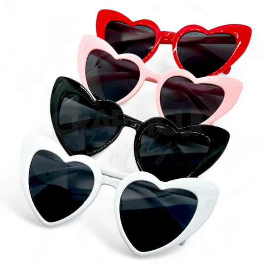 heart shaped framed sunglasses blanks