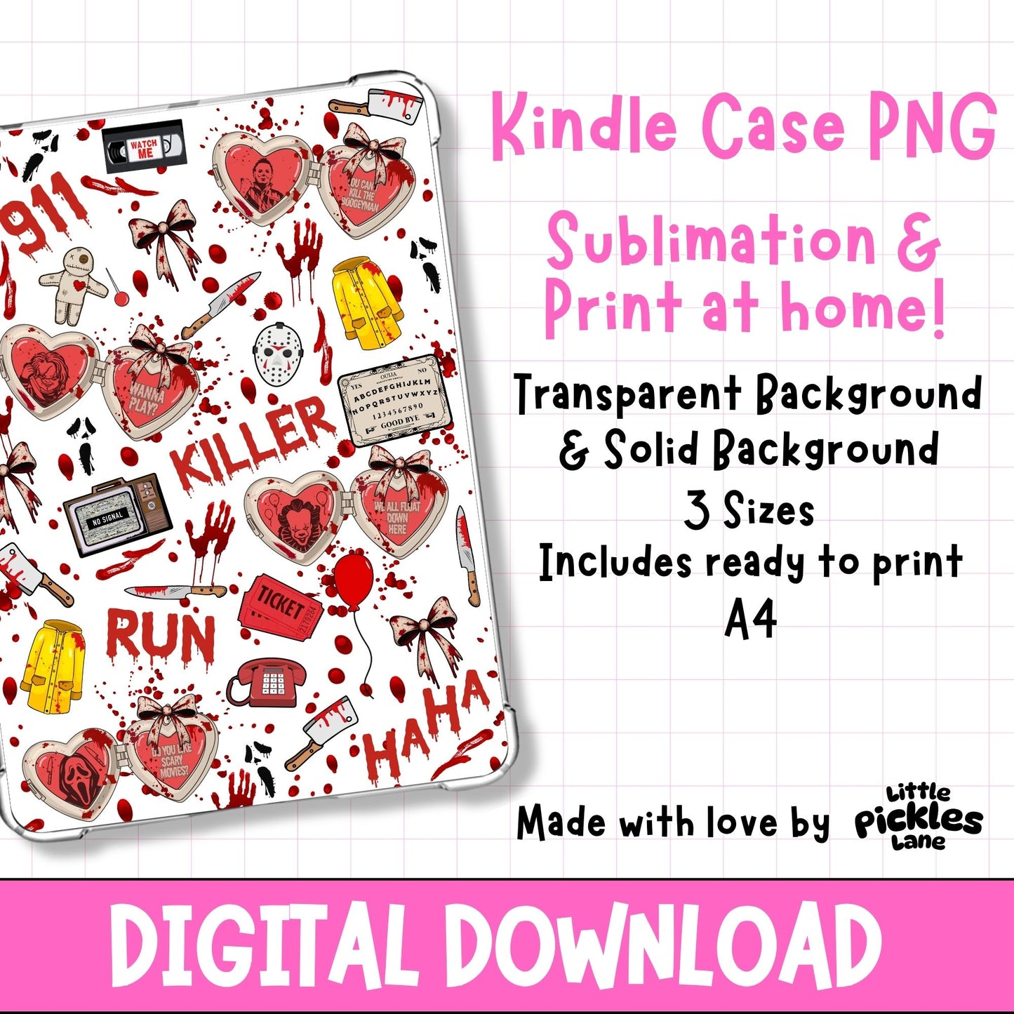 Horror Movie Kindle Insert | Digital Download