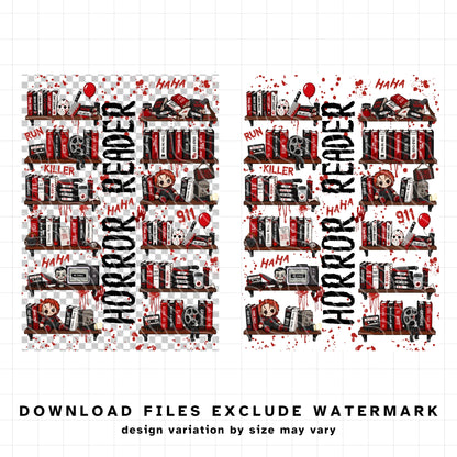 Horror Bookshelf Kindle Insert | Digital Download
