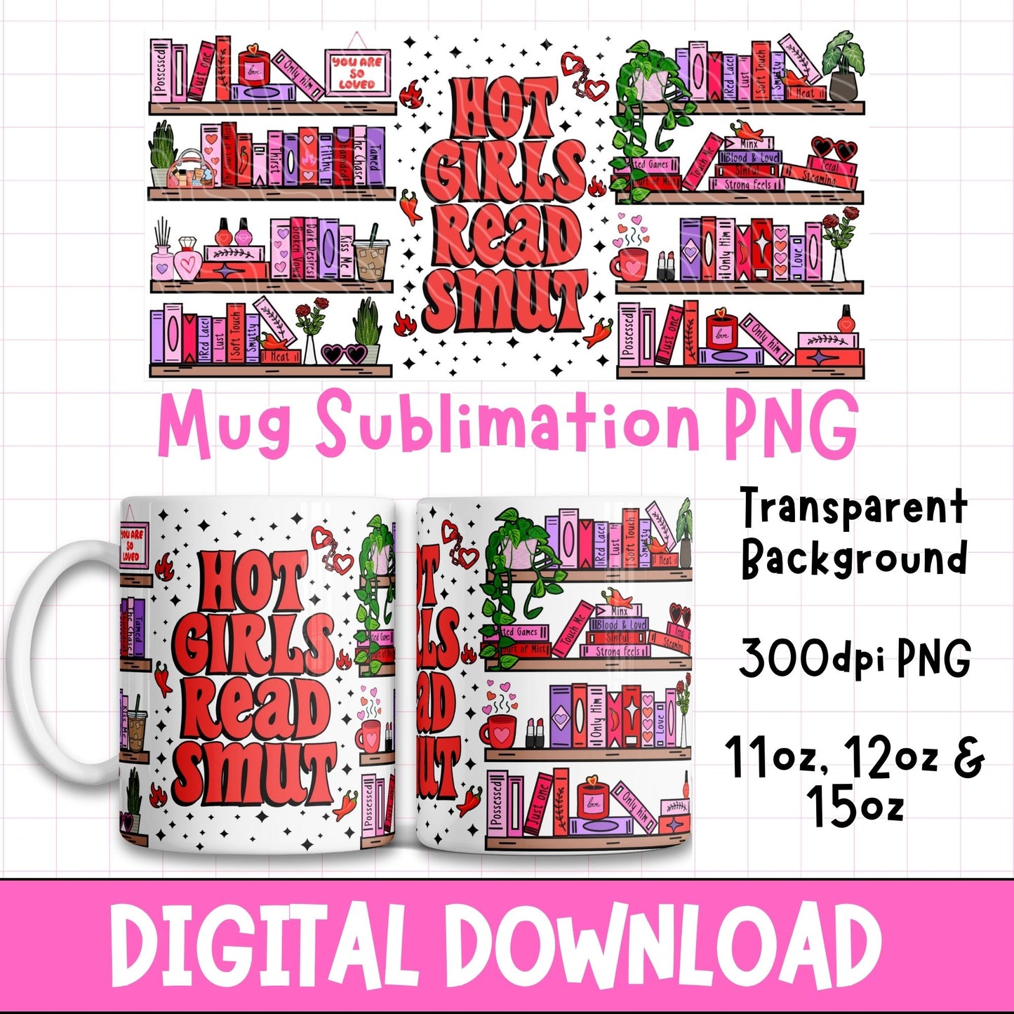 Smut Bookshelf | Digital Download