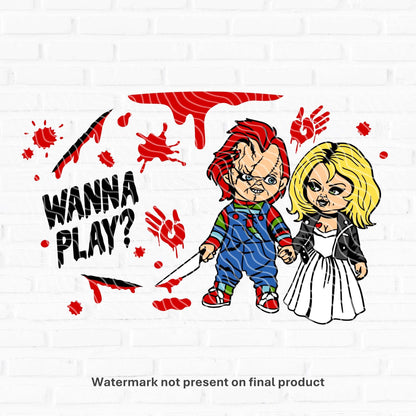 Wanna Play? | Cold Cup UV DTF Wrap