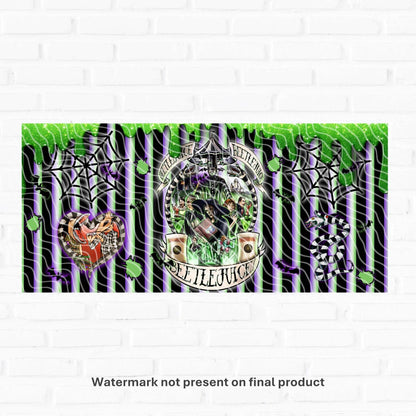 Beetlejuice uv dtf wraps for libbey cans
