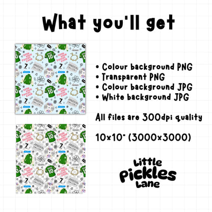 Boys of Tommen Seamless Pattern | Digital Download