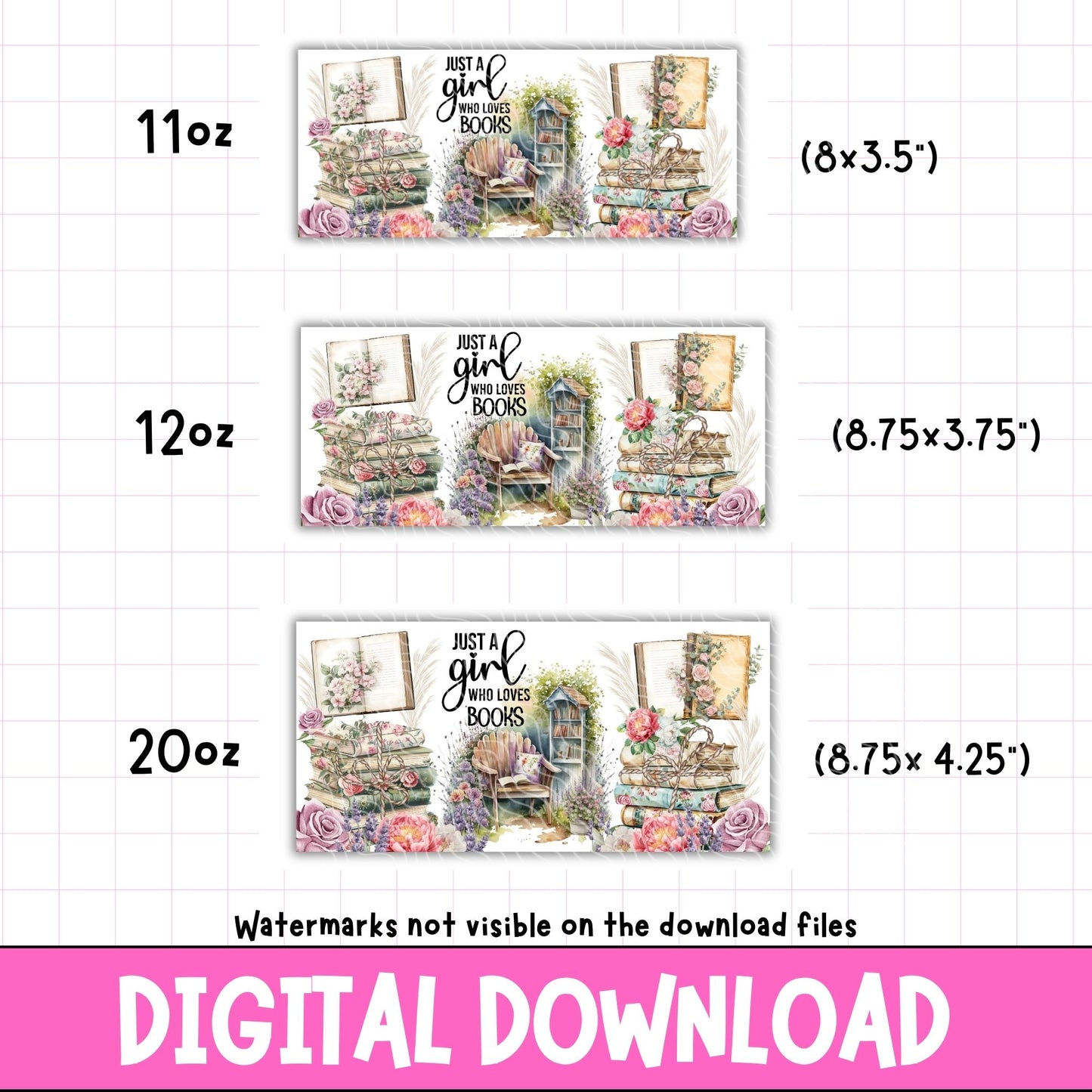 Girl Who Loves Books | Digital Download