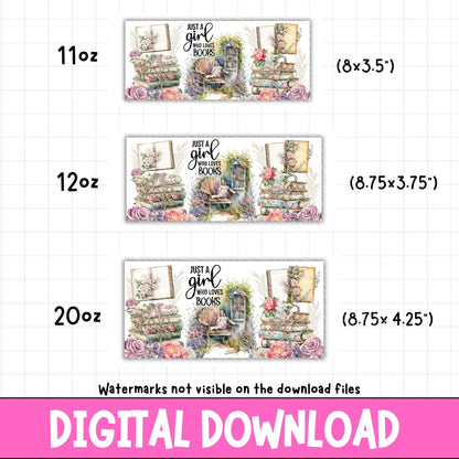 Girl Who Loves Books | Digital Download