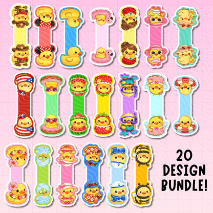 Rubber Ducks Magnetic Bookmark Bundle | Digital Download
