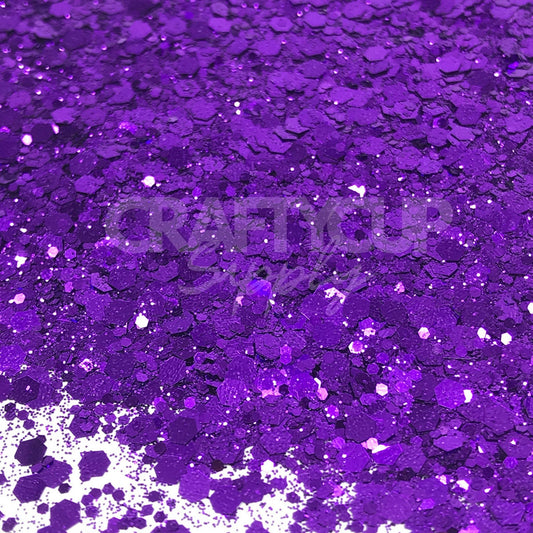purple chunky glitter for crafting