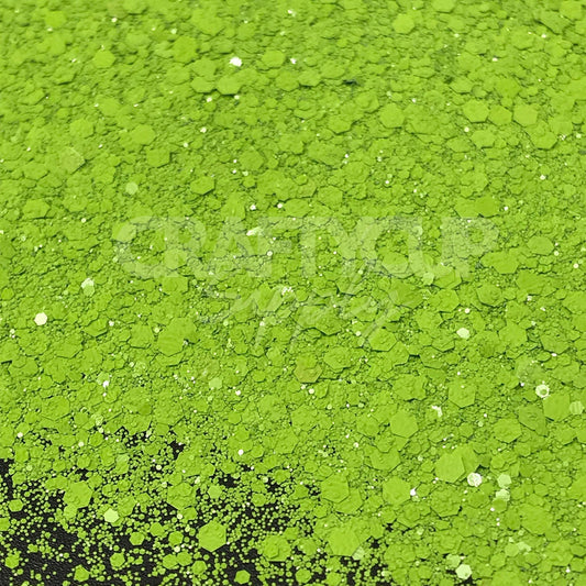 matte green glitter mixes