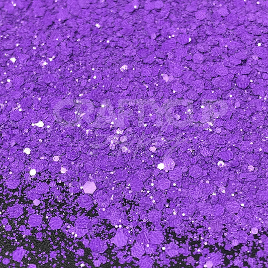 matte purple glitter mix chunky fine