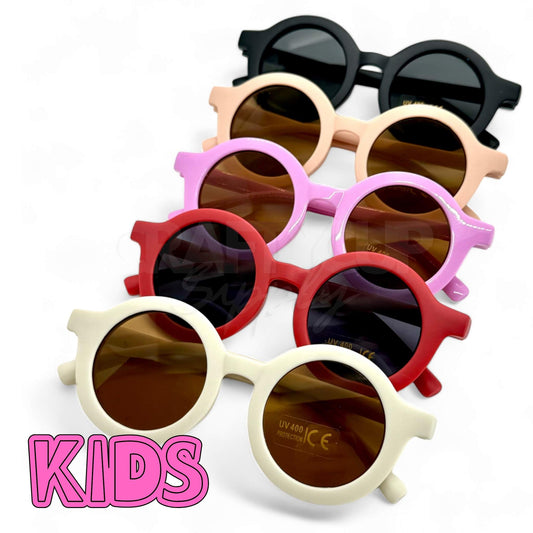 round frame kids sunglasses for gems