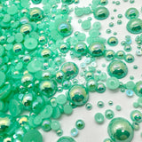 green rhinestone pearl mixes