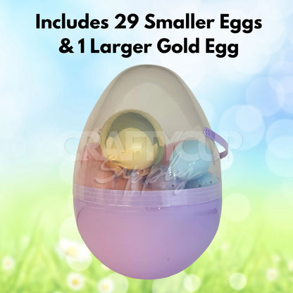 Easter Large 26cm Fillable Egg with 30 Eggs