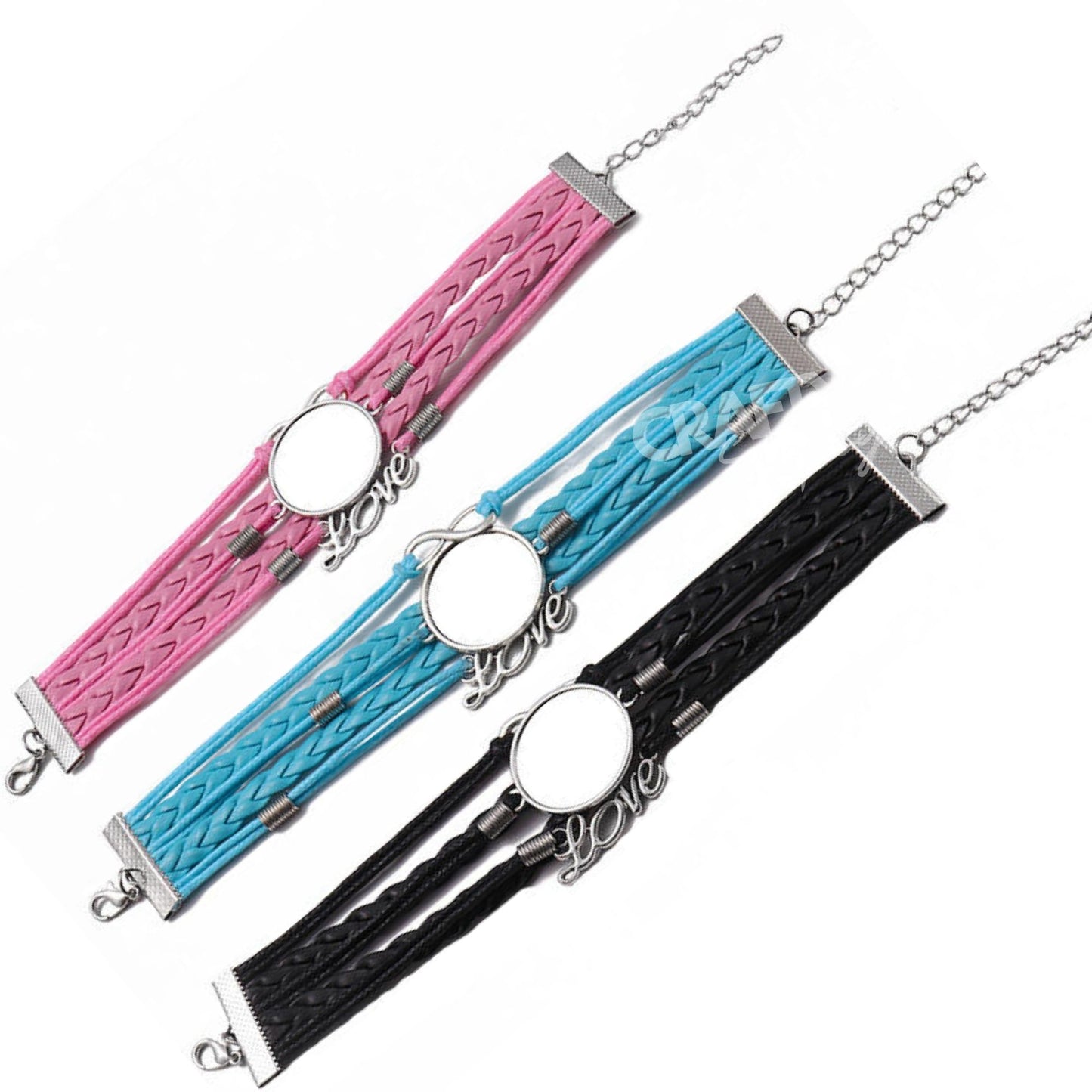 Sublimation Woven Leather Bracelet