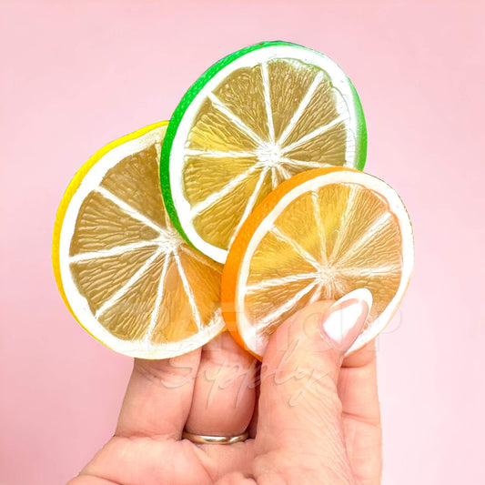 fake lemon lime orange slices