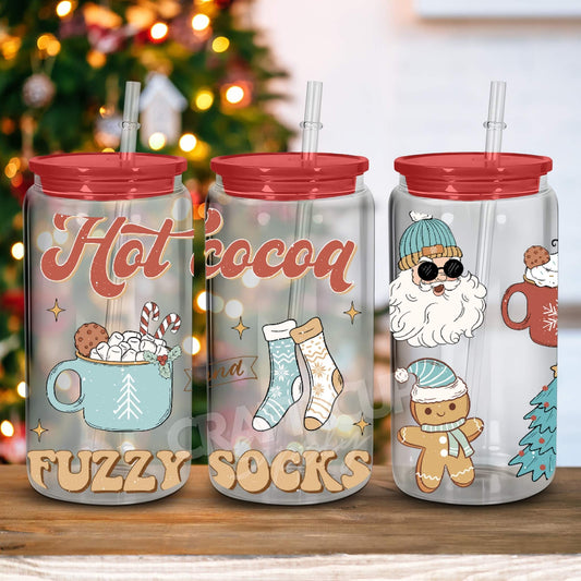 Hot Cocoa & Fuzzy Socks | UV DTF Wrap