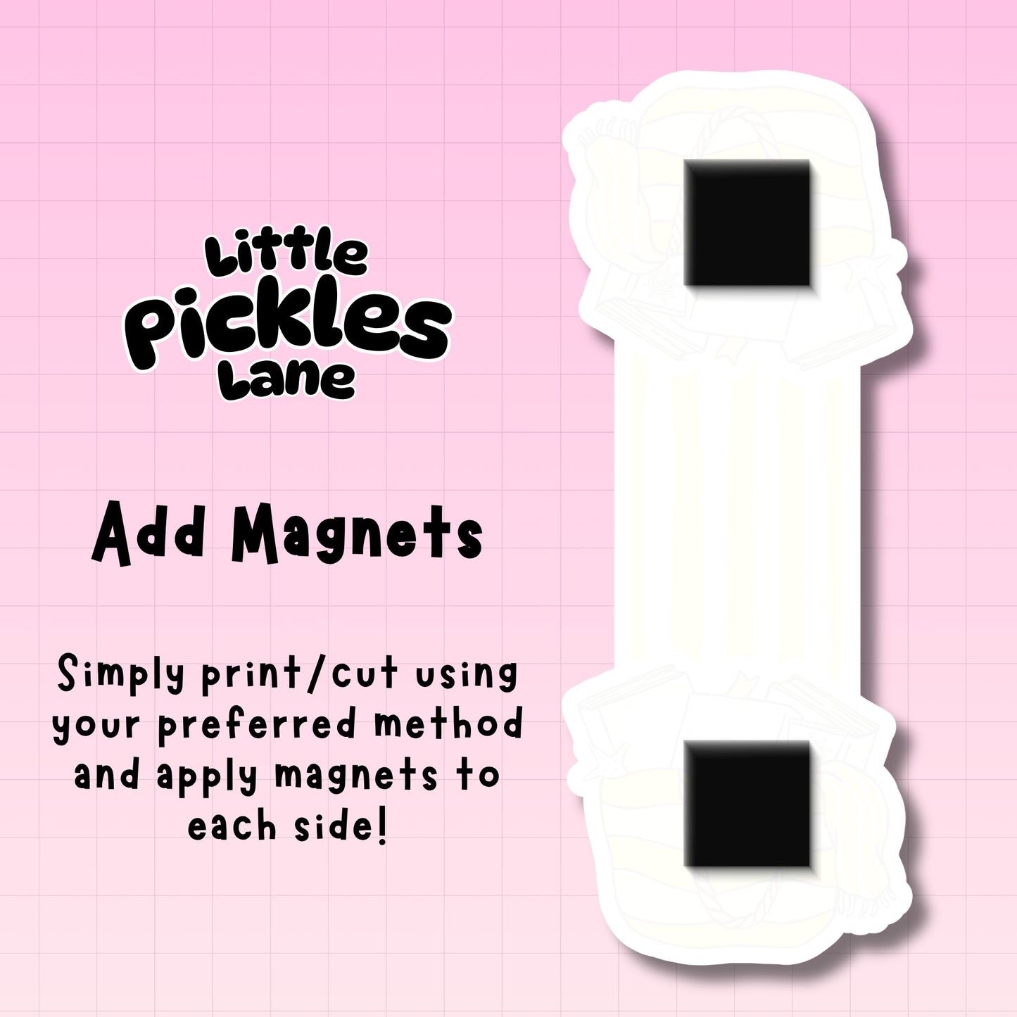 Book Stacks Magnetic Bookmark Bundle | Digital Download