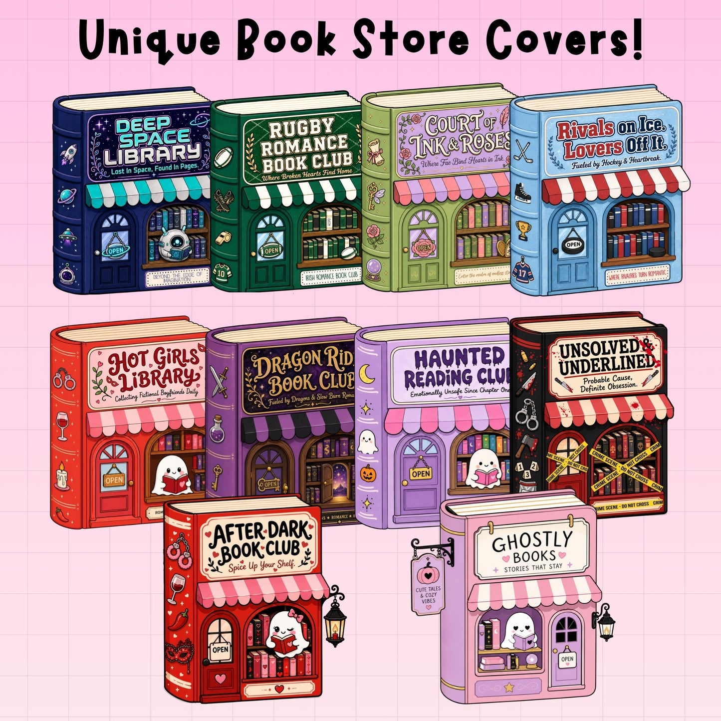 Book Store Magnetic Bookmark Bundle | Digital Download