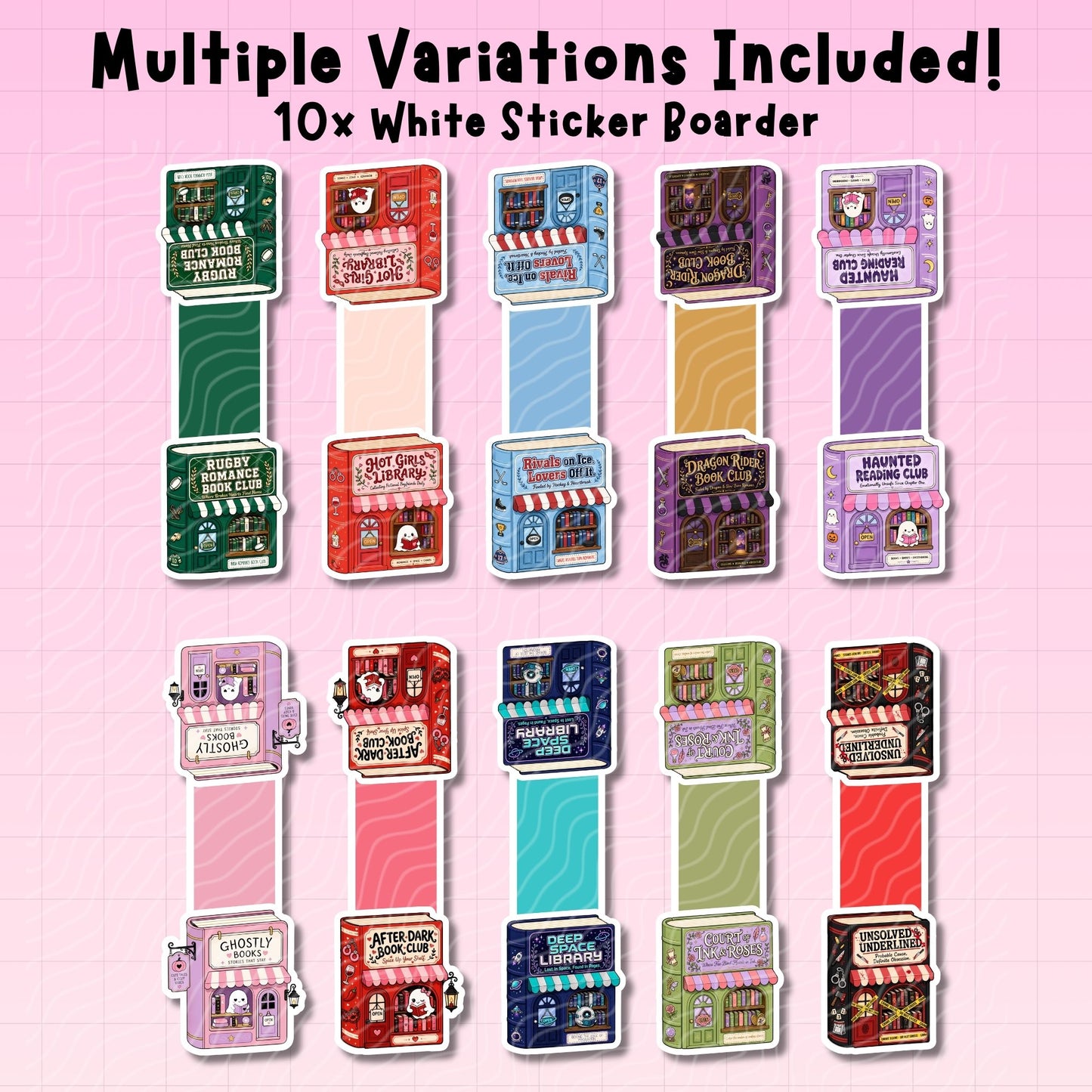 Book Store Magnetic Bookmark Bundle | Digital Download