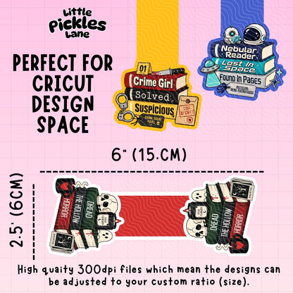 Book Stacks Magnetic Bookmark Bundle | Digital Download