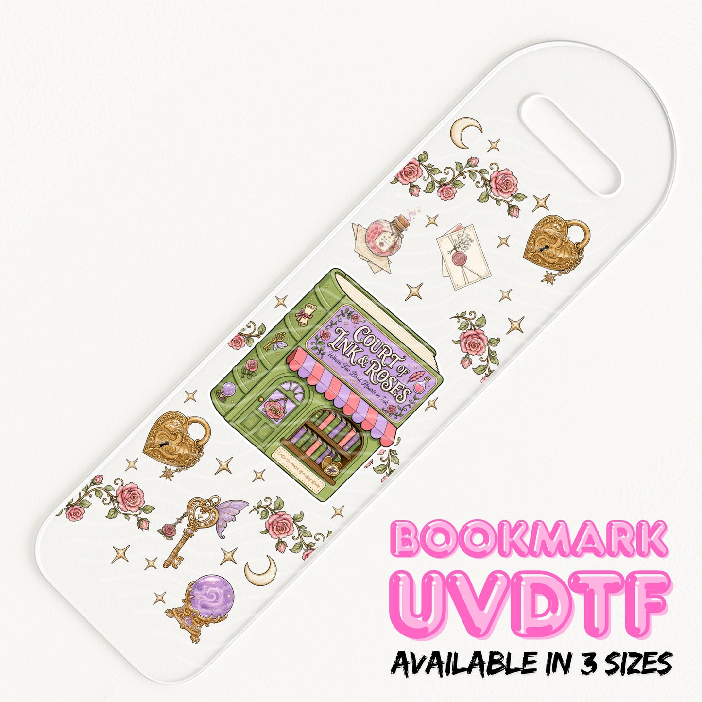 Romantasy Bookstore | Bookmark UV DTF
