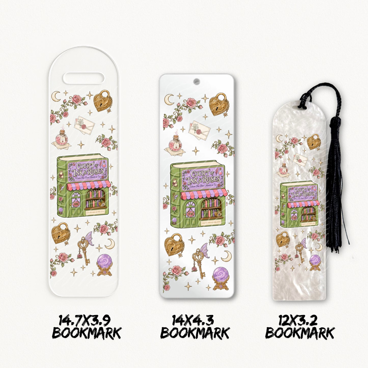 Romantasy Bookstore | Bookmark UV DTF