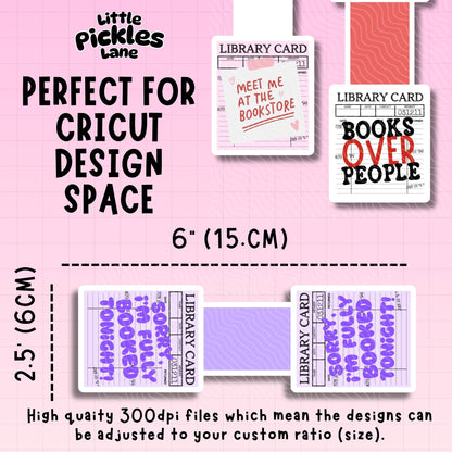 Library Cards Magnetic Bookmark Bundle | Digital Download
