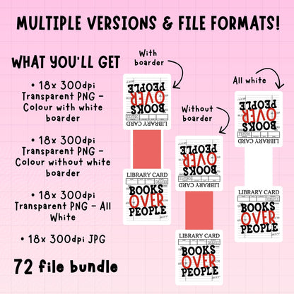 Library Cards Magnetic Bookmark Bundle | Digital Download